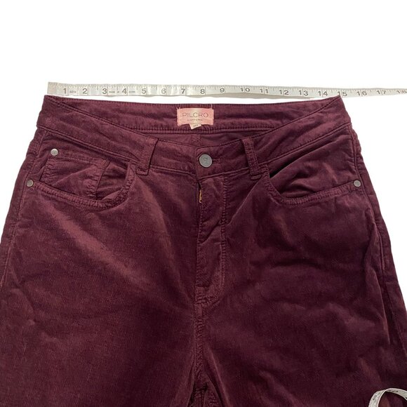 Pilcro Maroon Corduroy Pants‎ Size 30T - Picture 8 of 9